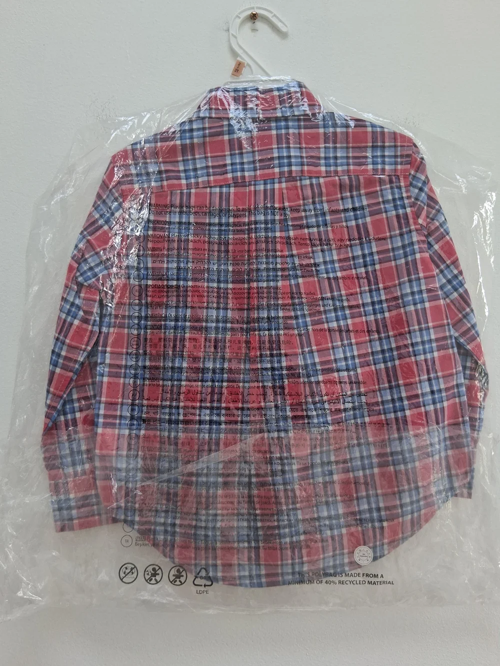 Ralph Lauren Boys' Red Blue White Plaid Button-Up Shirt Size 2/2T Preppy Casual